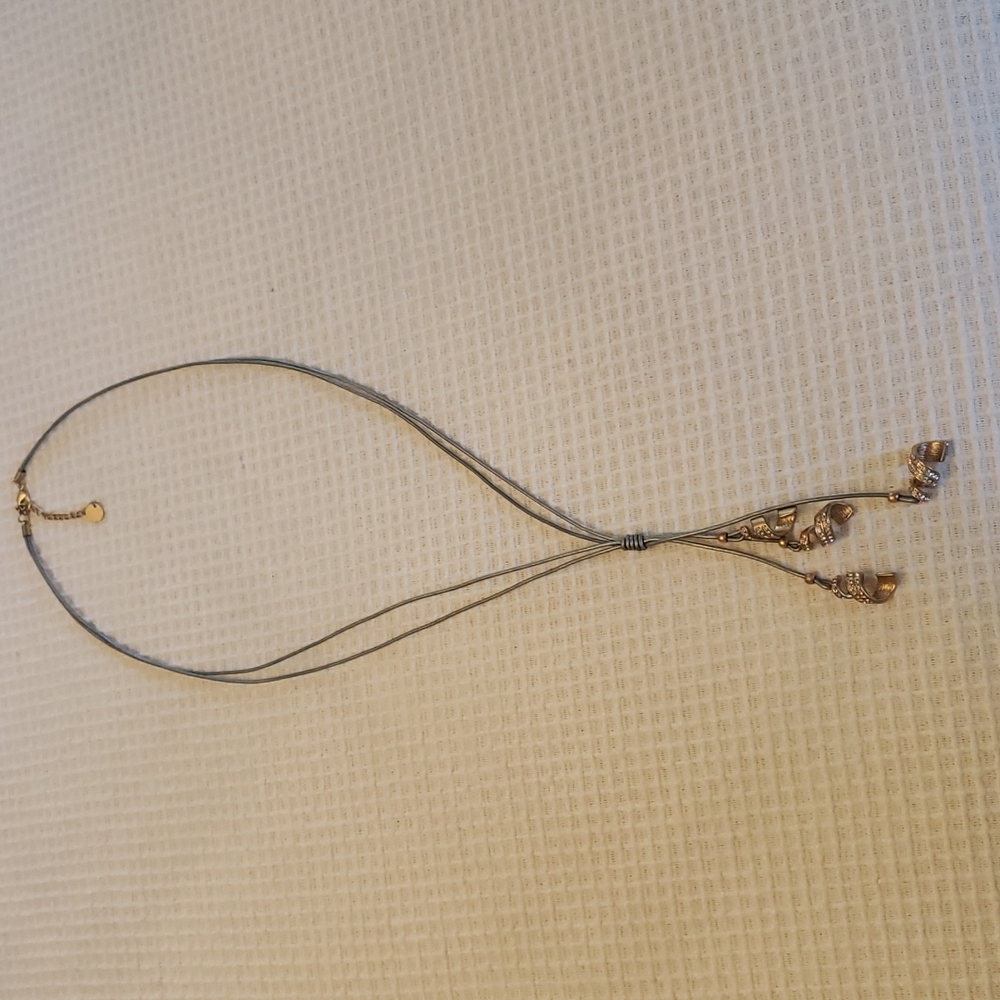 Sweet Lola Long Leather Strap Necklace